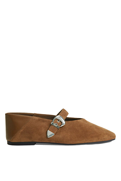 Tommy Hilfiger Taba Kadın Babet TJW BALLERINA SUEDE