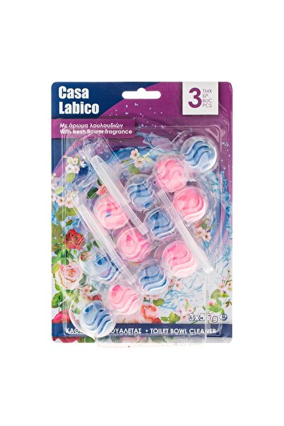 OEM Casa Labico Curățător de vas de toaletă - 3 bucăți, bile parfumate roz și...