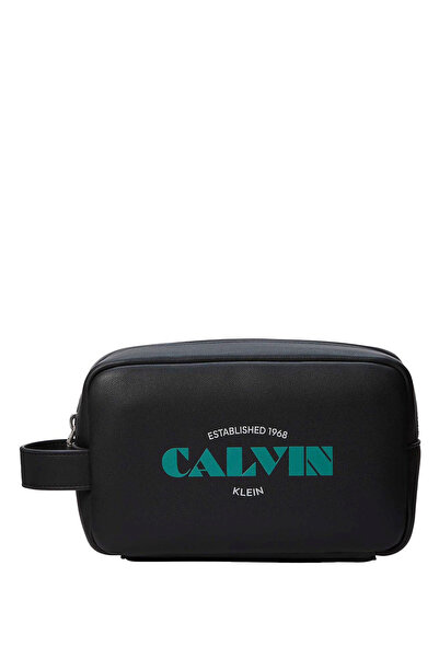 Calvin Klein Siyah Erkek Traş Çantası GRAPHIC DOPP KIT
