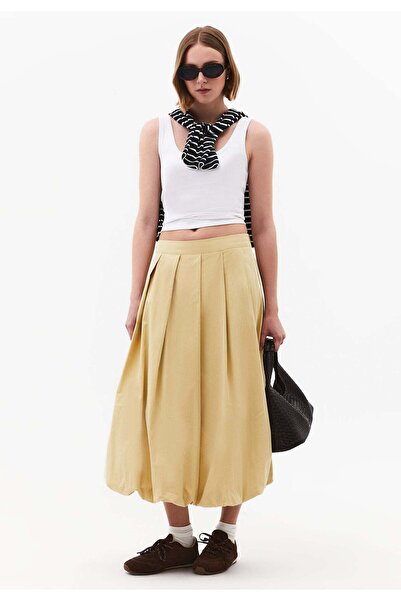 OXXO Balloon Form Long Skirt - HEMP
