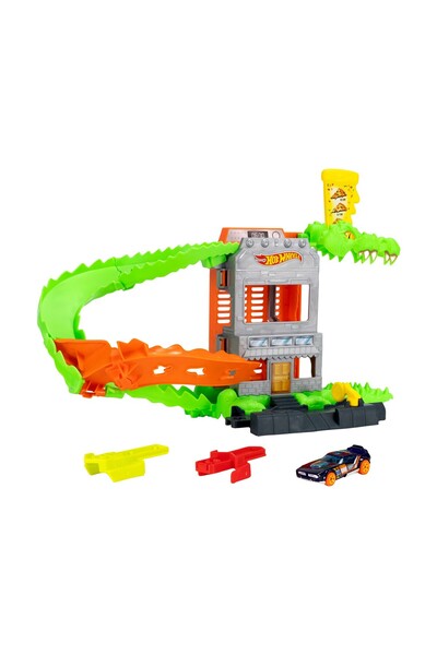 mattel Хот Уилс: Писти със зверове – Хот Уилс Сити Крок Пица Атака (JHL93)
