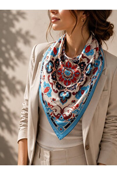 BIJUTERI Modern Patterned 70X70 Women's Scarf