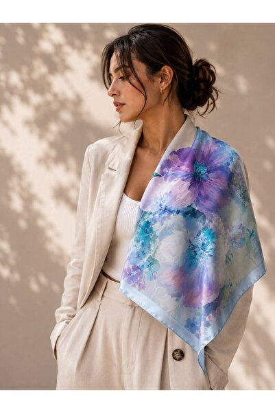 BIJUTERI Modern Patterned 70X70 Women's Scarf