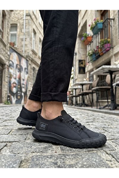 BESKAR Ba0248 Boa Black Flexible Lace-Up Ultra Light Breathable Sneaker Shoes
