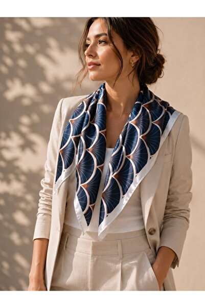 BIJUTERI Modern Patterned 70X70 Women's Scarf