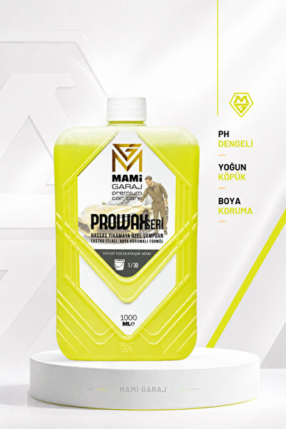 MAMİ GARAJ Hassas Yıkama Oto Şampuanı 1000 ml pH Dengeli Yoğun Köpüklü Cilalı...