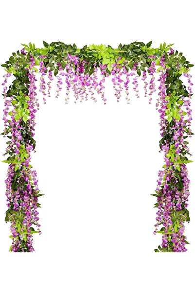 GENERAL Arabist Wisteria Hanging Flowers, 8m Silk Wisteria Garland Artificial...
