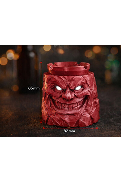 Alse3D Alse 3D Korku Tasarımlı 3D Kül Tablası – Kapaklı, Dekoratif, Özel Tasa...