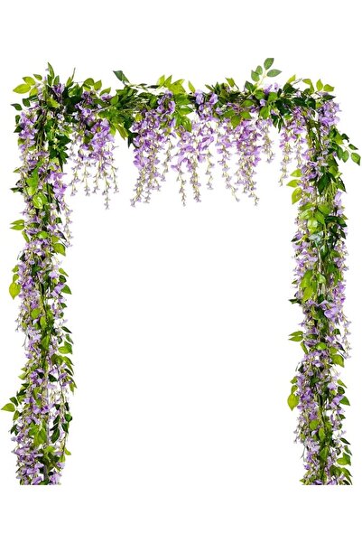 GENERAL Arabist Wisteria Hanging Flowers, 8m Silk Wisteria Garland Artificial...