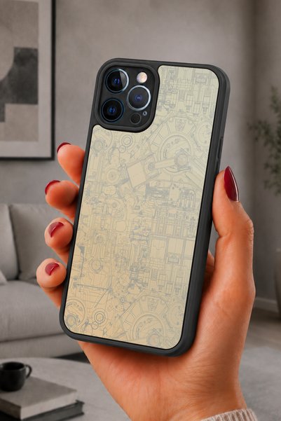 BGAKSESUAR iPhone 12 Pro Max Compatible Technical Patterned Shockproof Case w...