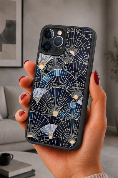 BGAKSESUAR iPhone 12 Pro Max Compatible Fan Patterned Shockproof Case with Ca...