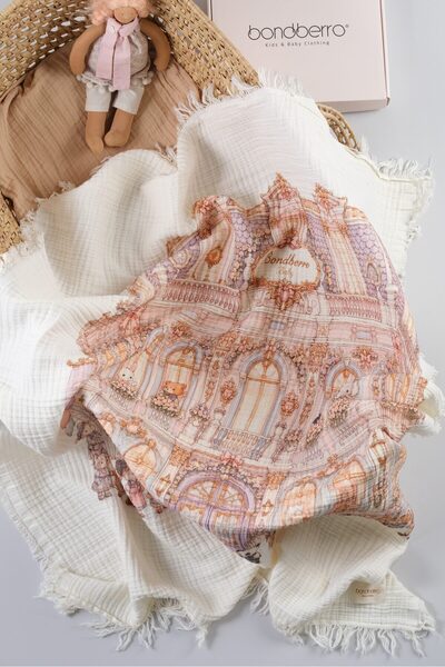 Bondberro 4-Layer Fringed Premium Multi Muslin Baby and Kids Blanket 100% Cot...