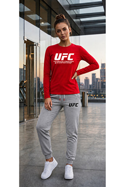 CLOTHES33 Zero Collar Sweat Suit 2-Piece Combination Winter Shardoon Ufc Prin...