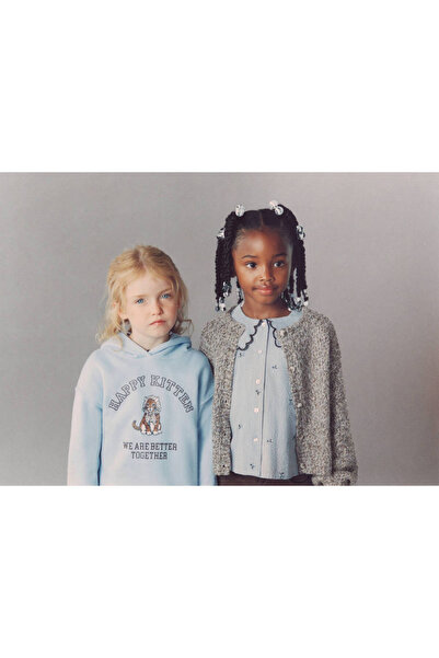 MANGO Baby Desenli kapüşonlu sweatshirt
