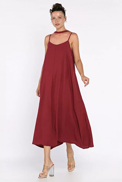 TOZLU Lace-up women's dress with rope strap