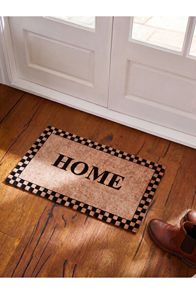 LC Waikiki Nevavm Farkıyla Lcw Home Black Printed 45X75 cm Door Mat