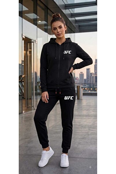 CLOTHES33 Set de trening HIRKA din 2 piese, de iarnă, cu imprimeu UFC, pentru...