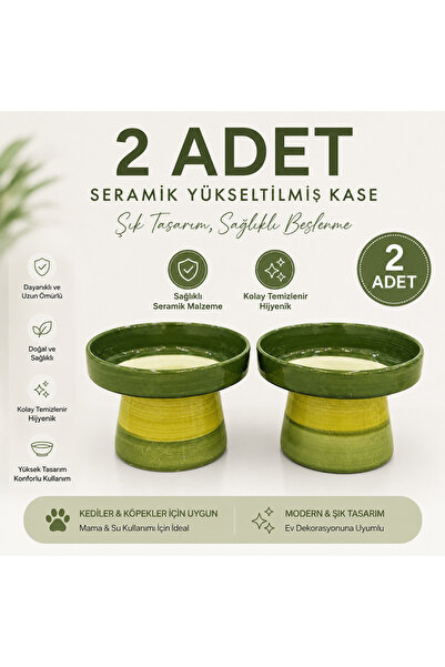 parkpet Seramik mama ve su kabı