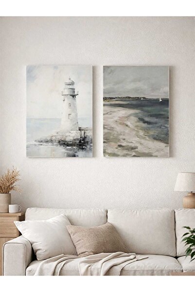 ocean velas Kanvas Tablo Deniz Feneri ve Sahil Huzuru ,Kanvas Tablo TKTVO-002-0077-15988