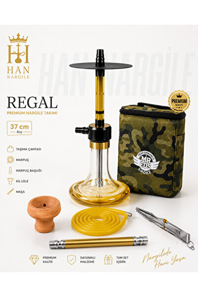Regals REGAL 37 CM Nargile Takımı Çantalı Set Marpuç Lüle Maşa