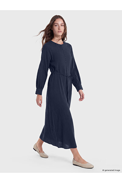 LC Waikiki I Zero Roba Collared Muslin Dress from Freezen Store