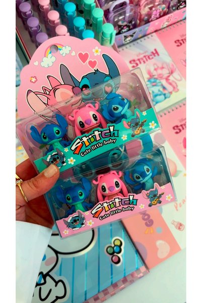TATLIŞ 1 Pack (3 Pieces) of Stitch Eraser Set, Character Eraser Pack