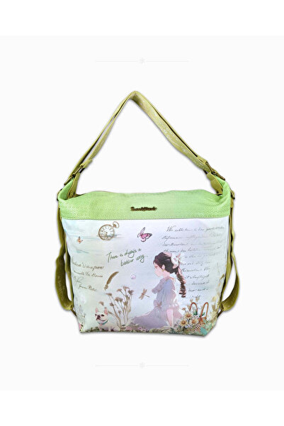 Sweet Candy Women's Synthetic Handbag-Backpack with Doll, Adjustable Strap an...