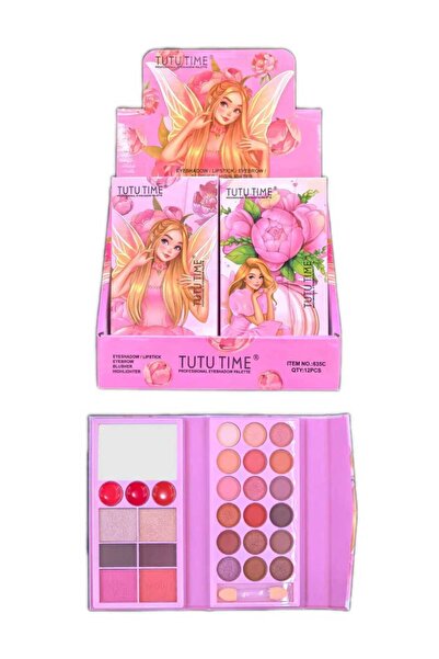 TUTU TIME All-In-One Portable Makeup Kit - Eyeshadow Palette, Lipstick, Highl...