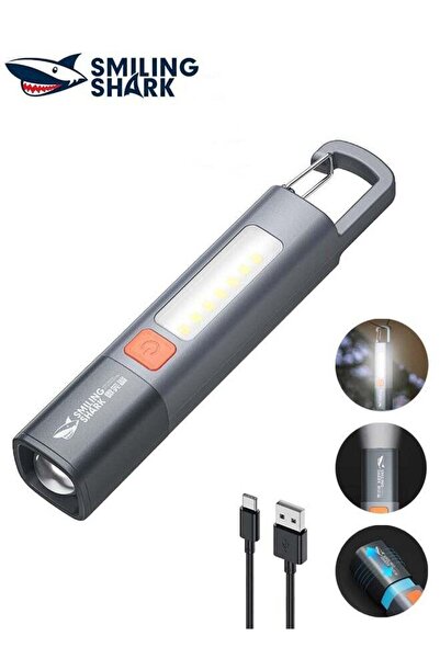 SMILING SHARK Portable Torch LED Work Light, 1200mAh, COB Side G1 Flash Light...