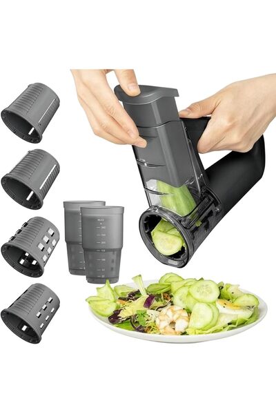 Cady One USB C Rechargeable Electric Vegetable Slicer Cutter 4 Replaceable Cu...