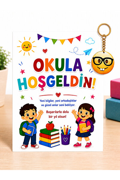 Okula Hoş Geldin Hediyesi Emoji Anahtarlık 15 Adet