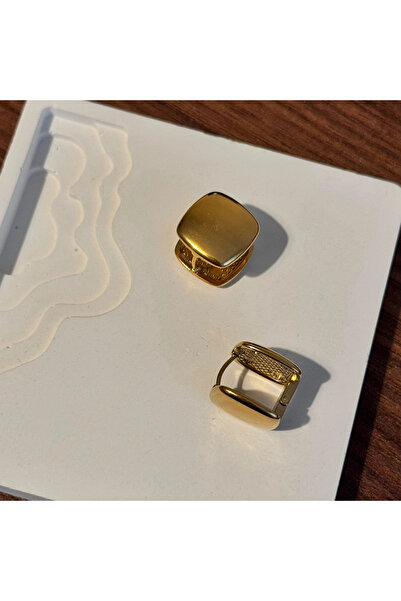 F&I FLORAL İSTANBUL Square Steel Earrings
