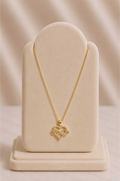 mdm style Infinity Heart Zircon Stone Gold Necklace