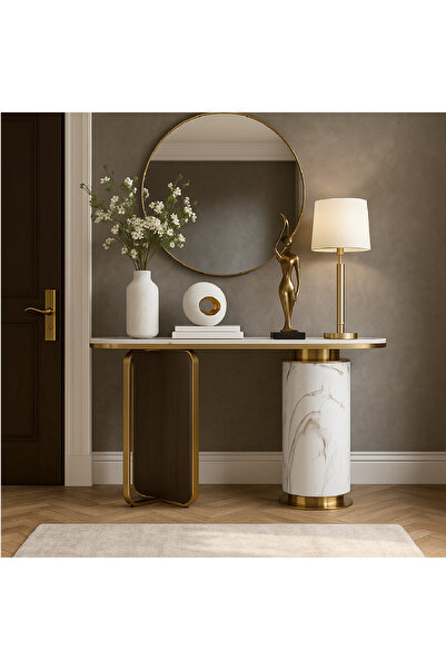 GLAMOURE HOME طاولة كونسول مودرن فاخرة للمداخل والصالات (Dresuar / Konsol)، و...