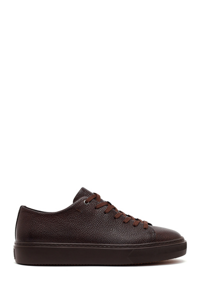 Derimod Men's Brown Lace-Up Leather Sneaker Wm740020Df