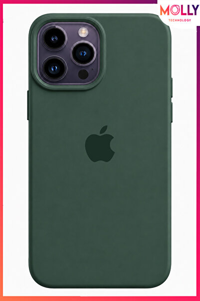 Molly iPhone 14 PRO MAX İçin Kaktüs Lansman Soft İçi Kadife Mat Silikon Kılıf