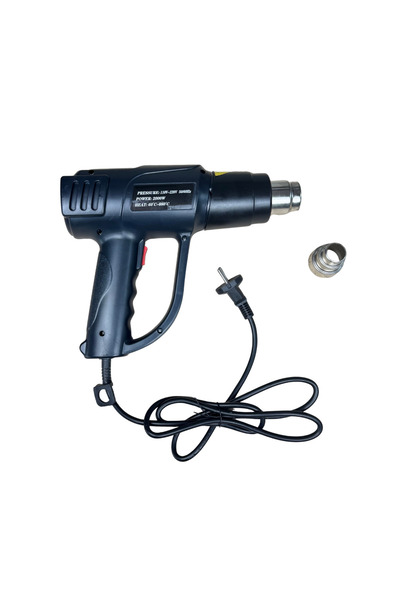 German Meister Pistol cu Aer Cald 2000W, 60–680°C, 2 Trepte Temperatură și De...