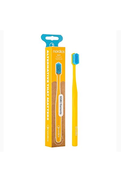 Nordics Set de 2 periuțe de dinți premium, 6580 de peri, curățare eficientă, ...