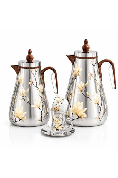 laverahome طقم ترامس قهوة وشاي فاخر مع طقم فناجين وكاسات – تصميم متكامل للضيا...