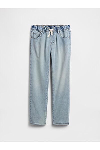 GAP Erkek Çocuk Açık Mavi Pull-On Original Straight Sweatpant Jean Pantolon