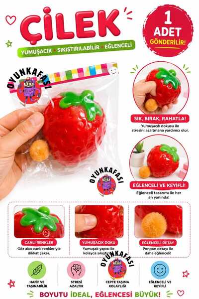 OYUNKAFASI Meyve Bubble Squishy Stres Oyuncağı – Yumuşak Sıkılabilir Eğlencel...