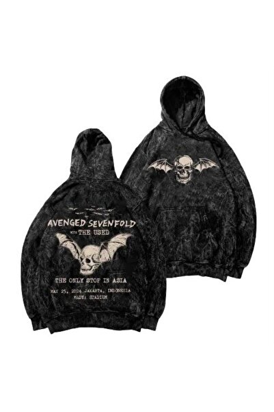 JANTIL MODA Unisex majica sa kapuljačom, vintage, većinirana, prevelika, sa k...