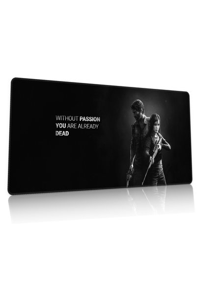 Duvarda Last of Us Gaming Oyuncu 90x40 cm Mousepad Kaymaz Taban XL Mousepad