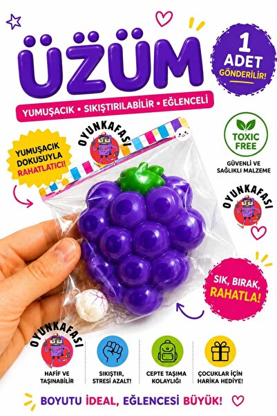 OYUNKAFASI Meyve Bubble Squishy Stres Oyuncağı – Yumuşak Sıkılabilir Eğlencel...