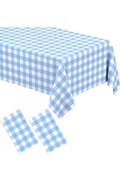 GENERAL Rectangle Checkered Pattern Tablecloth Plastic Disposable Table Cover...