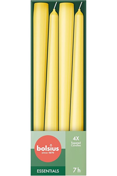 Bolsius Bolsius Taper Dinner Candles - Ivory - 8 Pack - 23 cm - Long Burn Tim...