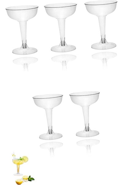 GENERAL Sweet Seven 4oz Clear Plastic Coupe Cups Disposable Party Cups for We...