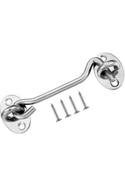 Generic Cabin Hook Eye Latch Lock, 3 Inch Stainless Steel Barn Door Latch wit...