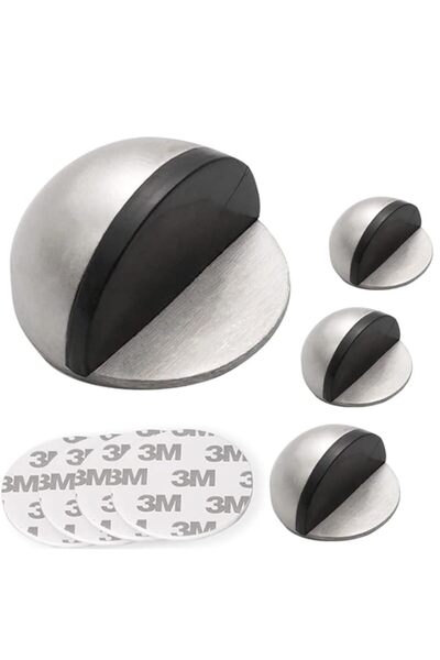 Generic 4 Pcs Self Adhesive Floor Door Stoppers,Stainless Steel Door Stopper,...