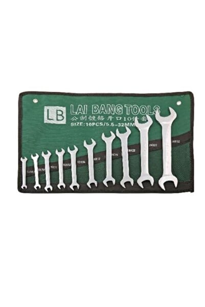 Generic 10-Piece Wrench Set with Rustproof Rod, Hard Material, and Cloth Bag,...